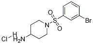 1-(3-BroMo-benzenesulfonyl)-piperidin-4-ylaMine hydrochloride 구조식 이미지