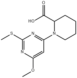 1-(6-Methoxy-2-Methylsulfanyl-pyriMidin-4-yl)-piperidine-2-carboxylic acid Structure