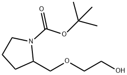 2-(2-Hydroxy-ethoxyMethyl)-pyrrolidine-1-carboxylic acid tert-butyl ester 구조식 이미지