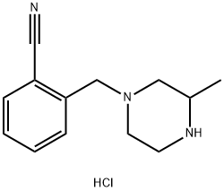 2-(3-Methyl-piperazin-1-ylMethyl)-benzonitrile hydrochloride Structure
