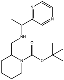 2-[(1-Pyrazin-2-yl-ethylaMino)-Methyl]-piperidine-1-carboxylic acid tert-butyl ester Structure