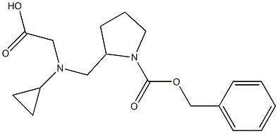 2-[(CarboxyMethyl-cyclopropyl-aMino)-Methyl]-pyrrolidine-1-carboxylic acid benzyl ester 구조식 이미지