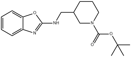 3-(Benzooxazol-2-ylaMinoMethyl)-piperidine-1-carboxylic acid tert-butyl ester Structure