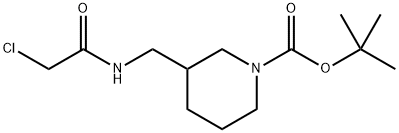 3-[(2-Chloro-acetylaMino)-Methyl]-piperidine-1-carboxylic acid tert-butyl ester 구조식 이미지
