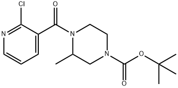 4-(2-Chloro-pyridine-3-carbonyl)-3-Methyl-piperazine-1-carboxylic acid tert-butyl ester Structure