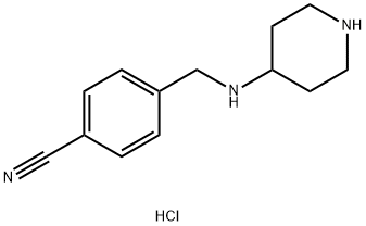 4-(Piperidin-4-ylaMinoMethyl)-benzonitrile hydrochloride Structure