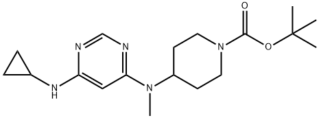 4-[(6-CyclopropylaMino-pyriMidin-4-yl)-Methyl-aMino]-piperidine-1-carboxylic acid tert-butyl ester Structure