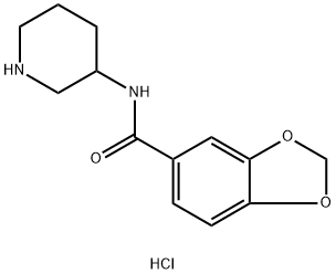 Benzo[1,3]dioxole-5-carboxylic acid piperidin-3-ylaMide hydrochloride Structure