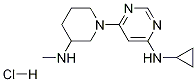 Cyclopropyl-[6-(3-MethylaMino-piperidin-1-yl)-pyriMidin-4-yl]-aMine hydrochloride Structure