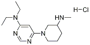 Diethyl-[6-(3-MethylaMino-piperidin-1-yl)-pyriMidin-4-yl]-aMine hydrochloride Structure