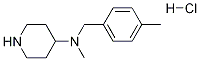 메틸-(4-메틸-벤질)-피페리딘-4-일-a염산 구조식 이미지