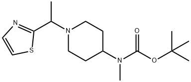 Methyl-[1-(1-thiazol-2-yl-ethyl)-piperidin-4-yl]-carbaMic acid tert-butyl ester Structure