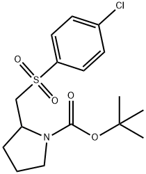 2-(4-Chloro-benzenesulfonylmethyl)-pyrrolidine-1-carboxylic acid tert-butyl ester Structure