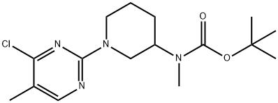 [1-(4-Chloro-5-methyl-pyrimidin-2-yl)-piperidin-3-ylmethyl]-carbamic acid tert-butyl ester Structure