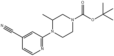 4-(4-Cyano-pyridin-2-yl)-3-methyl-piperazine-1-carboxylic acid tert-butyl ester Structure