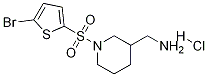 [1-(5-Bromo-thiophene-2-sulfonyl)-piperidin-3-yl]-methyl-amine hydrochloride 구조식 이미지