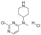 (2-Chloro-pyrimidin-4-yl)-methyl-piperidin-4-yl-amine hydrochloride Structure