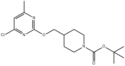 4-(4-Chloro-6-methyl-pyrimidin-2-yloxymethyl)-piperidine-1-carboxylic acid tert-butyl ester Structure