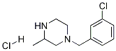 1-(3-Chloro-benzyl)-3-methyl-piperazine hydrochloride 구조식 이미지