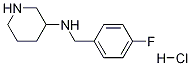 (4-Fluoro-benzyl)-piperidin-3-yl-amine hydrochloride 구조식 이미지