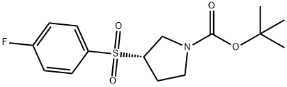(S)-3-(4-플루오로-벤젠술포닐)-피롤리딘-1-카르복실산tert-부틸에스테르 구조식 이미지