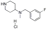 (3-플루오로-벤질)-메틸-피페리딘-4-일-아민염산염 구조식 이미지