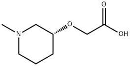 ((R)-1-Methyl-piperidin-3-yloxy)-acetic acid Structure