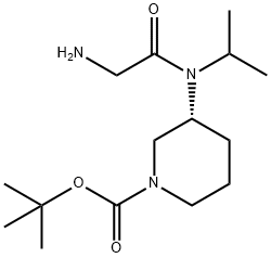 (R)-3-[(2-AMino-acetyl)-isopropyl-aMino]-piperidine-1-carboxylic acid tert-butyl ester 구조식 이미지
