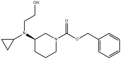 (R)-3-[Cyclopropyl-(2-hydroxy-ethyl)-aMino]-piperidine-1-carboxylic acid benzyl ester 구조식 이미지