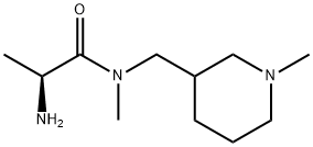 (S)-2-AMino-N-Methyl-N-(1-Methyl-piperidin-3-ylMethyl)-propionaMide 구조식 이미지