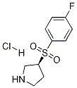 (S)-3-(4-Fluoro-benzenesulfonyl)-pyrrolidine hydrochloride Structure