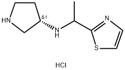 (S)-Pyrrolidin-3-yl-(1-thiazol-2-yl-ethyl)-aMine hydrochloride Structure