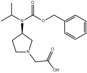 [(R)-3-(Benzyloxycarbonyl-isopropyl-aMino)-pyrrolidin-1-yl]-acetic acid Structure