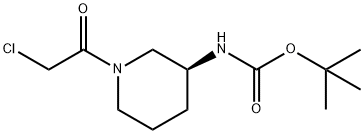 [(S)-1-(2-Chloro-acetyl)-piperidin-3-yl]-carbaMic acid tert-butyl ester 구조식 이미지