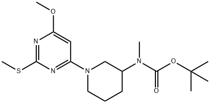 [1-(6-Methoxy-2-Methylsulfanyl-pyriMidin-4-yl)-piperidin-3-yl]-Methyl-carbaMic acid tert-butyl ester Structure