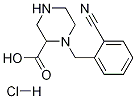 1-(2-Cyano-benzyl)-piperazine-2-carboxylic acid hydrochloride Structure