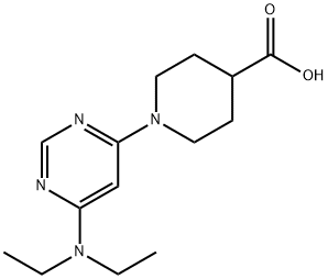 1-(6-DiethylaMino-pyriMidin-4-yl)-piperidine-4-carboxylic acid Structure