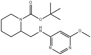 2-[(6-Methoxy-pyriMidin-4-ylaMino)-Methyl]-piperidine-1-carboxylic acid tert-butyl ester Structure