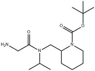 2-{[(2-AMino-acetyl)-isopropyl-aMino]-Methyl}-piperidine-1-carboxylic acid tert-butyl ester Structure