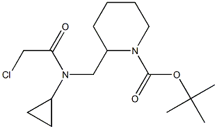 2-{[(2-Chloro-acetyl)-cyclopropyl-aMino]-Methyl}-piperidine-1-carboxylic acid tert-butyl ester Structure