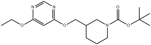 3-(6-Ethoxy-pyriMidin-4-yloxyMethyl)-piperidine-1-carboxylic acid tert-butyl ester Structure