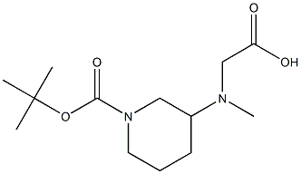 3-(CarboxyMethyl-Methyl-aMino)-piperidine-1-carboxylic acid tert-butyl ester Structure