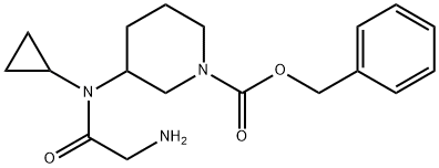 3-[(2-AMino-acetyl)-cyclopropyl-aMino]-piperidine-1-carboxylic acid benzyl ester 구조식 이미지