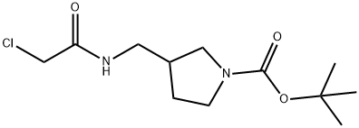 3-[(2-Chloro-acetylaMino)-Methyl]-pyrrolidine-1-carboxylic acid tert-butyl ester 구조식 이미지