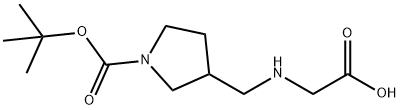 3-[(CarboxyMethyl-aMino)-Methyl]-pyrrolidine-1-carboxylic acid tert-butyl ester Structure
