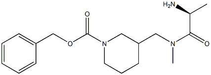 3-{[((S)-2-AMino-propionyl)-Methyl-aMino]-Methyl}-piperidine-1-carboxylic acid benzyl ester 구조식 이미지