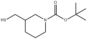 3-MercaptoMethyl-piperidine-1-carboxylic acid tert-butyl ester 구조식 이미지