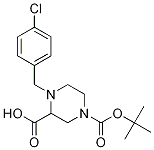 4-(4-Chloro-benzyl)-piperazine-1,3-dicarboxylic acid 1-tert-butyl ester 구조식 이미지