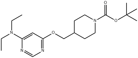 4-(6-DiethylaMino-pyriMidin-4-yloxyMethyl)-piperidine-1-carboxylic acid tert-butyl ester Structure