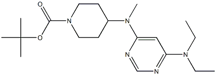 4-[(6-디에틸아미노-피리미딘-4-일)-메틸-아미노]-피페리딘-1-카르복실산tert-부틸에스테르 구조식 이미지